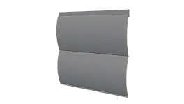 Блок хаус 383/355x0,45 мм, 9006 бело-алюминиевый глянцевый