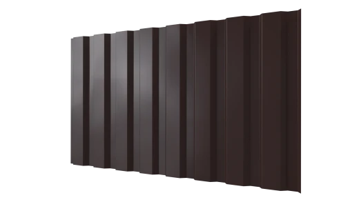 Профнастил С20A 1150/1100x0,4 мм эконом, 8017 шоколадно-коричневый глянцевый
