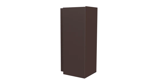 Планка угла наружного сложная Блок-хаус 110x110x2000 мм, 8017 шоколадно-коричневый матовый
