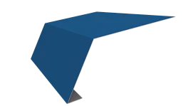 Планка карнизная 100x65x2000 мм, 5015 небесно-синий глянцевый