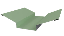 Планка ендовы верхняя 76x76x2000 мм, 6019 бело-зеленый глянцевый