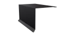 Планка торцевая 120x95x2000 мм, 9005 черный янтарь матовый