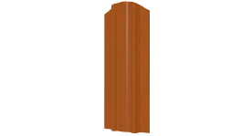 Штакетник Евротрапеция 117x0,5 мм, 2011 насыщенный оранжевый