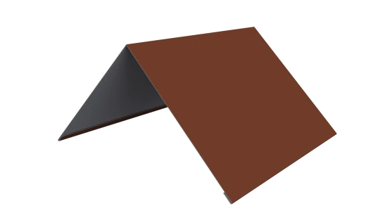 Конёк простой 150x150x2000 мм, 8004 медно-коричневый глянцевый