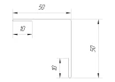 Планка угла наружного 50x50x2000 мм, Золотистый дуб 3D