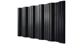 Профнастил НС35 1060/1000x0,5 мм, 9005 черный янтарь глянцевый
