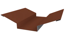Планка ендовы верхняя 76x76x2000 мм, 8004 медно-коричневый глянцевый