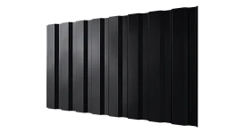 Профнастил С20A 1150/1100x0,65 мм, 9005 черный янтарь глянцевый