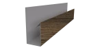 Планка П-образная Блок-хаус 30x30x2000 мм, Дуб Сантана 3D