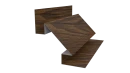 Планка угла внутреннего сложная Блок-хаус 110x2000 мм, Дуб Локарно 3D
