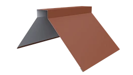 Конёк фигурный 150x150x2000 мм, 8004 медно-коричневый матовый
