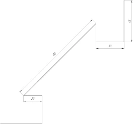 Планка угла внутреннего сложная Блок-хаус 110x2000 мм, Античный дуб 3D
