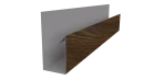Планка П-образная Блок-хаус 30x30x2000 мм, Дуб Локарно 3D