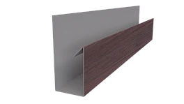 Планка П-образная Блок-хаус 30x30x2000 мм, Античный дуб 3D
