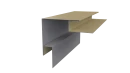 Планка угла наружного сложная Блок-хаус 110x110x2000 мм, 1014 слоновая кость глянцевый