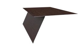 Планка карнизная фальц 130x80 мм, Античный дуб 3D