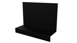 Примыкание боковое фальц 25x65x130 мм, 9005 черный янтарь матовый