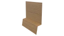 Планка стартовая фальц 135x30x55 мм, Орех 3D