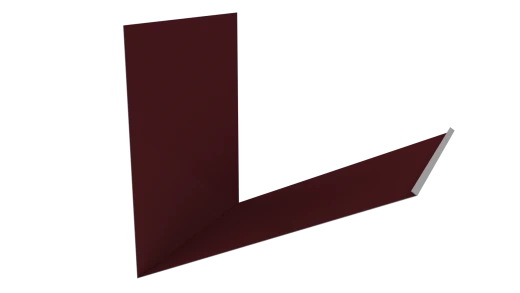 Планка примыкания верхняя к трубе фальц 250x210 мм, 3005 винно-красный глянцевый