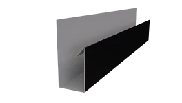 Планка П-образная 30x20x2000 мм, 9005 черный янтарь матовый