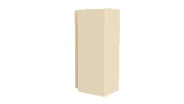 Планка угла наружного сложная Блок-хаус 110x110x2000 мм, 1015 св. слоновая кость глянцевый