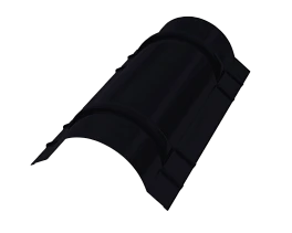 Конёк круглый R110x2000 мм, 9005 черный янтарь матовый