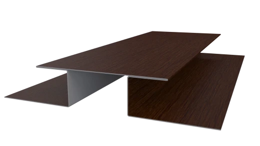Планка стыковочная сложная Блок-хаус 110x2000 мм, Золотистый дуб 3D