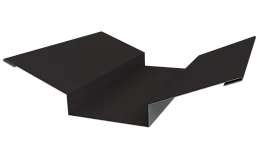 Планка ендовы верхняя 76x76x2000 мм, 8019 серо-коричневый глянцевый