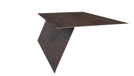 Планка карнизная фальц 130x80 мм, Морёный дуб 3D