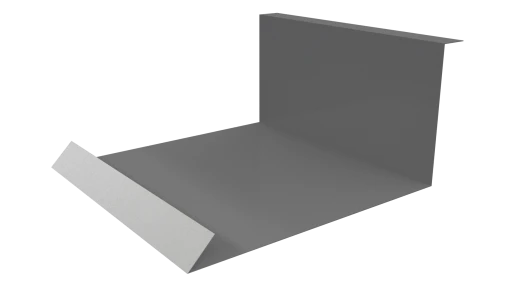 Планка примыкания нижняя 100x200x2000 мм, 7037 пыльно-серый глянцевый