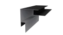 Планка угла наружного сложная Блок-хаус 110x110x2000 мм, 9005 черный янтарь матовый
