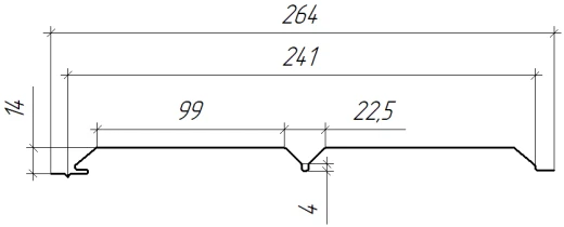 Софит Л-брус перфорированный 264/241x0,4 мм, 1014 слоновая кость глянцевый