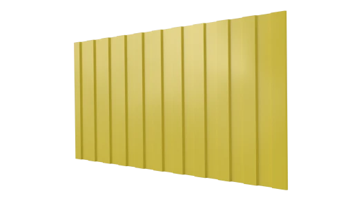 Профнастил С8 1200/1150x0,45 мм, 1018 цинково-желтый глянцевый