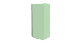 Планка угла наружного сложная Блок-хаус 110x110x2000 мм, 6019 бело-зеленый глянцевый