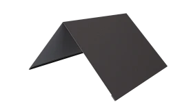Конёк простой 150x150x2000 мм, 8019 серо-коричневый матовый